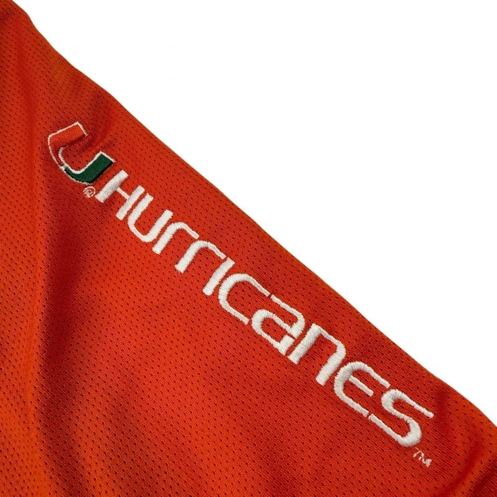 Nike Team Orange Green Reversible Mesh Shorts Miami Hurricanes Men's Size Medium